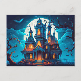 Happy halloween | Spooky Haunted House Vykort