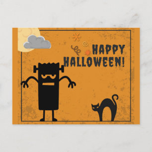 happy halloween Spooky Monster Vykort