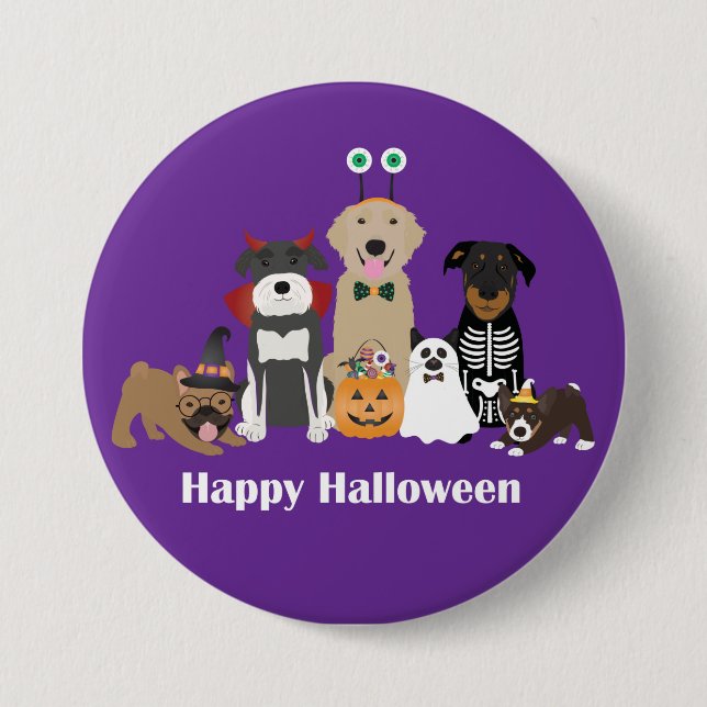 Happy halloween Spooky Pet Costumes Knapp (Framsida)