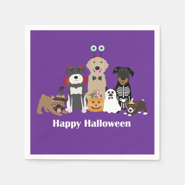 Happy halloween Spooky Pet Costumes Pappersservett (Framsidan)