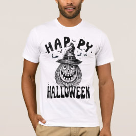 Happy halloween, Spooky pumkin med hatt T Shirt