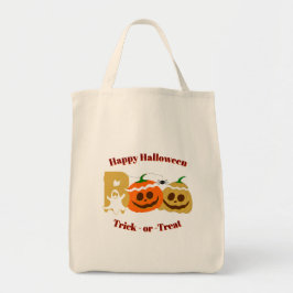 Happy halloween Spooky Pumpkin Bus eller godis Tygkasse