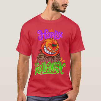 Happy Halloween Spooky Pumpkin Jack O Lantern  T Shirt