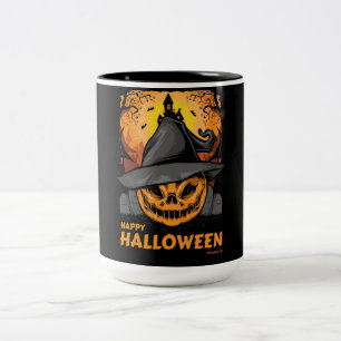 Happy halloween Spooky Pumpkin Två-Tonad Mugg
