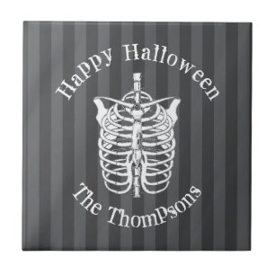 Happy halloween Spooky Scary Skeleton Simple Kakelplatta