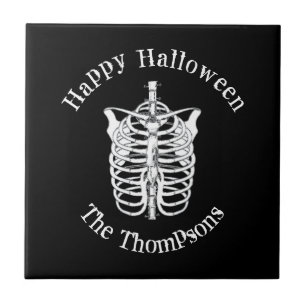 Happy halloween Spooky Scary Skeleton Simple Kakelplatta