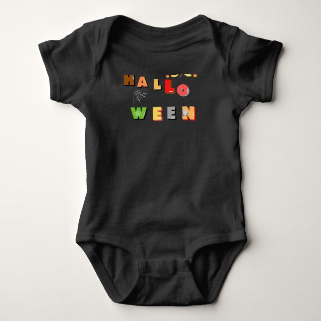 Happy Halloween Spooky T Shirt (Framsida)