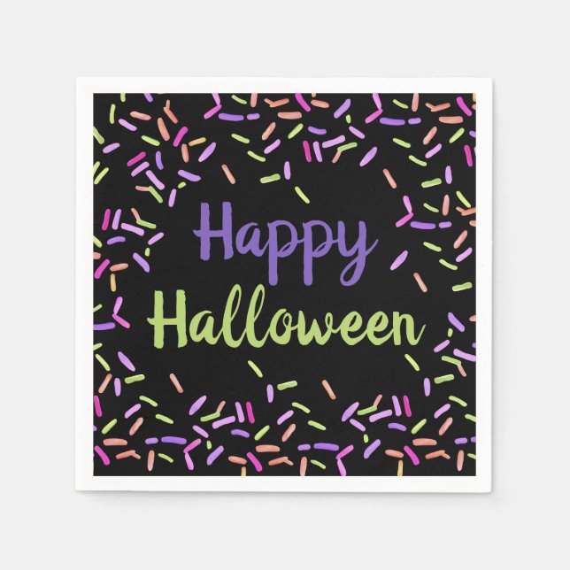 Happy halloween Sprinkles Anpassningsbar Papper Pappersservett (Framsidan)