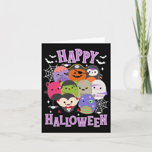Happy halloween Squad Mallow ger Cute Kid Kort (Framsida)