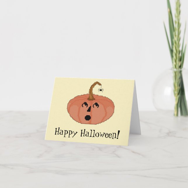 Happy halloween! Startad Pumpkin Notecard Kort (Framsida)