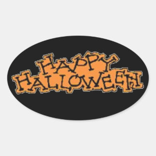 Happy halloween - Sticker Ovalt Klistermärke