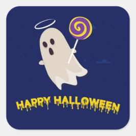 Happy halloween Stickers Fyrkantigt Klistermärke
