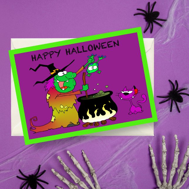 Happy halloween-stift och Lila-kort Kort (Sending smiles and spooky wishes to friends, family, and fellow Halloween enthusiasts.)