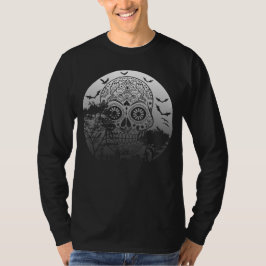 Happy halloween Sugar Skull Graveyard Full Moon 1 T Shirt