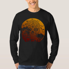 Happy halloween Sugar Skull Graveyard Full Moon 2 T Shirt