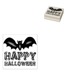 Happy halloween, Svarta Fladdermus Bus eller godis Stämpel