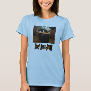 Happy halloween Svartvit katt Tee Shirt
