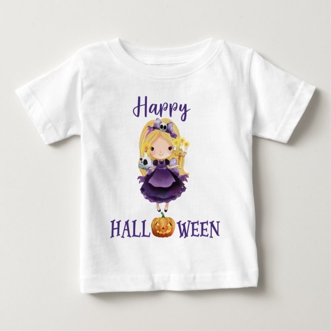 Happy halloween t-shirt Baby Princess t-shirt (Framsida)