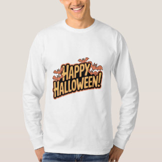 Happy halloween T-Shirt med Tecknad Fladdermus