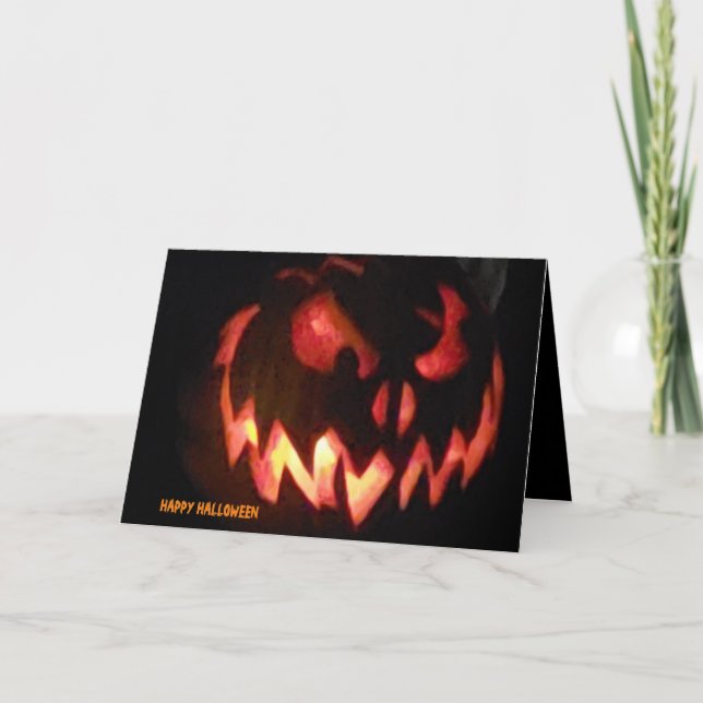 HAPPY HALLOWEEN TACK KORT (Framsida)