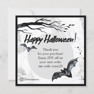 Happy halloween tackkort inbjudningar