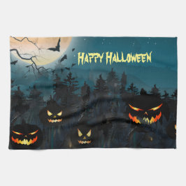 Happy halloween-taloky - bakgrund kökshandduk