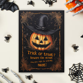 Happy halloween-taloky Bus eller godis Hälsning Kort