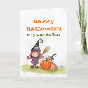 Happy halloween till min brorsdotter kort