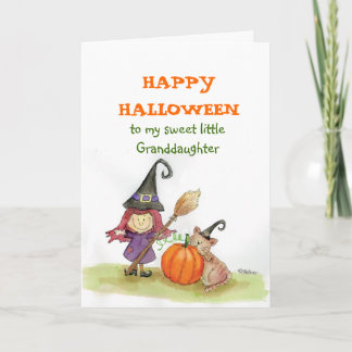 Happy halloween till min sondotter kort