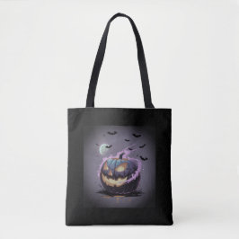 Happy halloween Tote Bag - Spooky & Roligt Trick Tygkasse