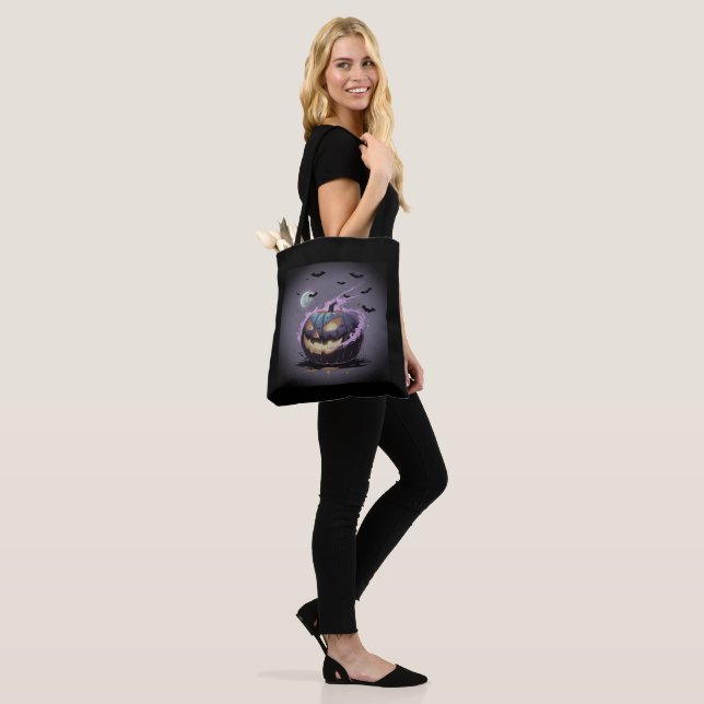 Happy halloween Tote Bag - Spooky & Roligt Trick Tygkasse (På modell)