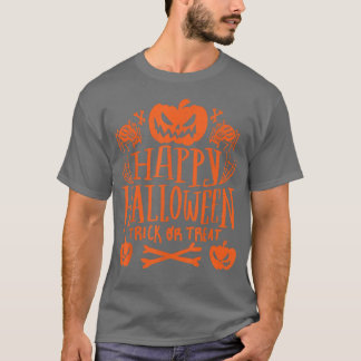 Happy halloween TrickorTreat Pumpkin Design för Ki T Shirt