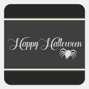 Happy halloween Typografi Fyrkantigt Klistermärke