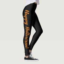 HAPPY HALLOWEEN typografi | Leggings