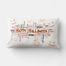 Happy halloween Typografi Lumbarkudde