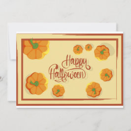 Happy halloween-typografi med frammatningskort tack kort