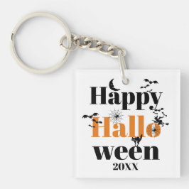 Happy halloween-typografi med vintage inslag