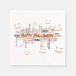 Happy halloween Typografi Pappersservett