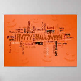 Happy halloween Typografi Poster