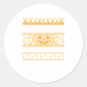 Happy halloween Ugly Design Pumpkins Runt Klistermärke
