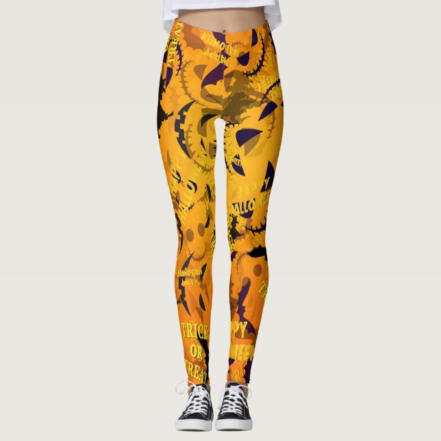 Happy halloween | Ultratunn Bus eller godis Leggings (Framsida)