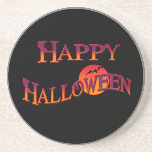 Happy halloween underlägg sandsten (Framsidan)