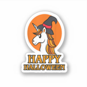 Happy halloween Unicorn for Girls Halloween Unico Klistermärken