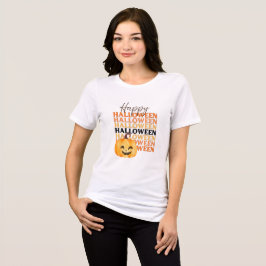 Happy halloween Upprepande text med Jack-o'-bana T Shirt
