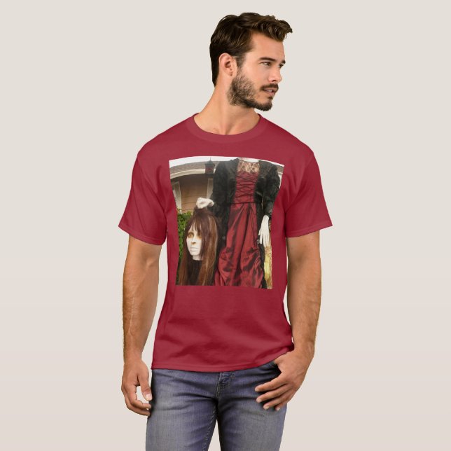 Happy halloween utan mannequin dam t-shirt (Hel framsida)