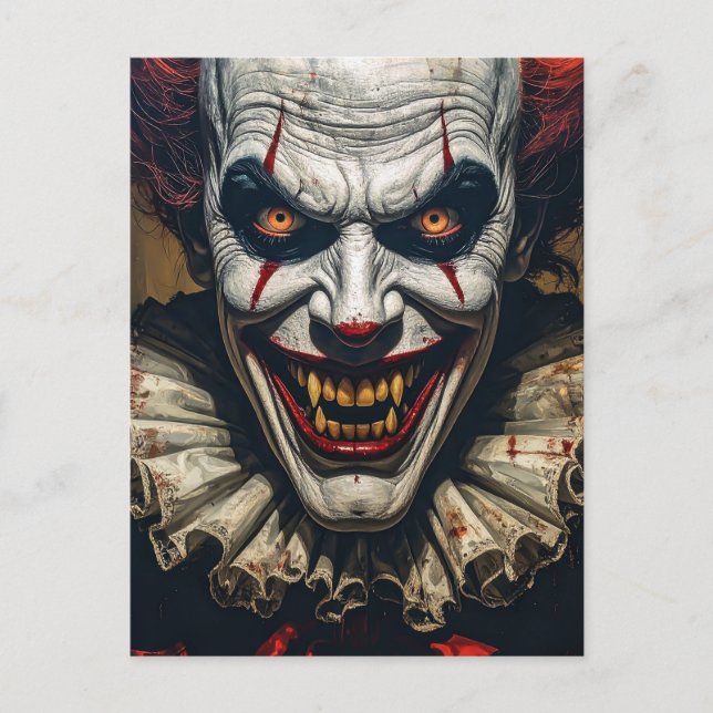 Happy halloween Vampire Clown Postcard Vykort (Framsida)