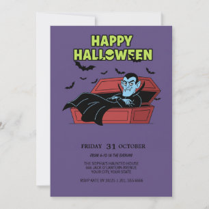 Happy halloween Vampire Inbjudan