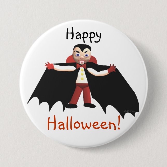 Happy halloween Vampire Knapp (Framsida)