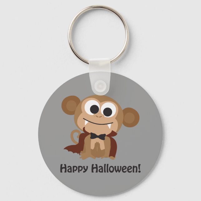 Happy halloween! Vampire Monkey Nyckelring (Framsida)