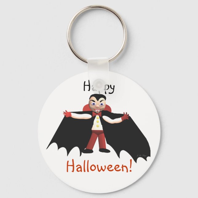 Happy halloween Vampire Nyckelring (Framsida)